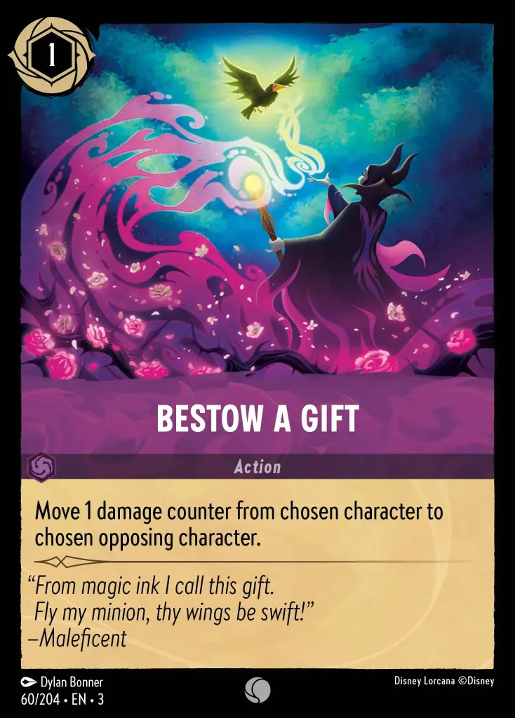 Bestow a Gift: Move 1 damage counter from chosen character to chosen opposing character.