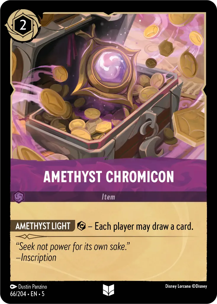 Amethyst Chromicon: **AMETHYST LIGHT** {E} − Each player may draw a card.