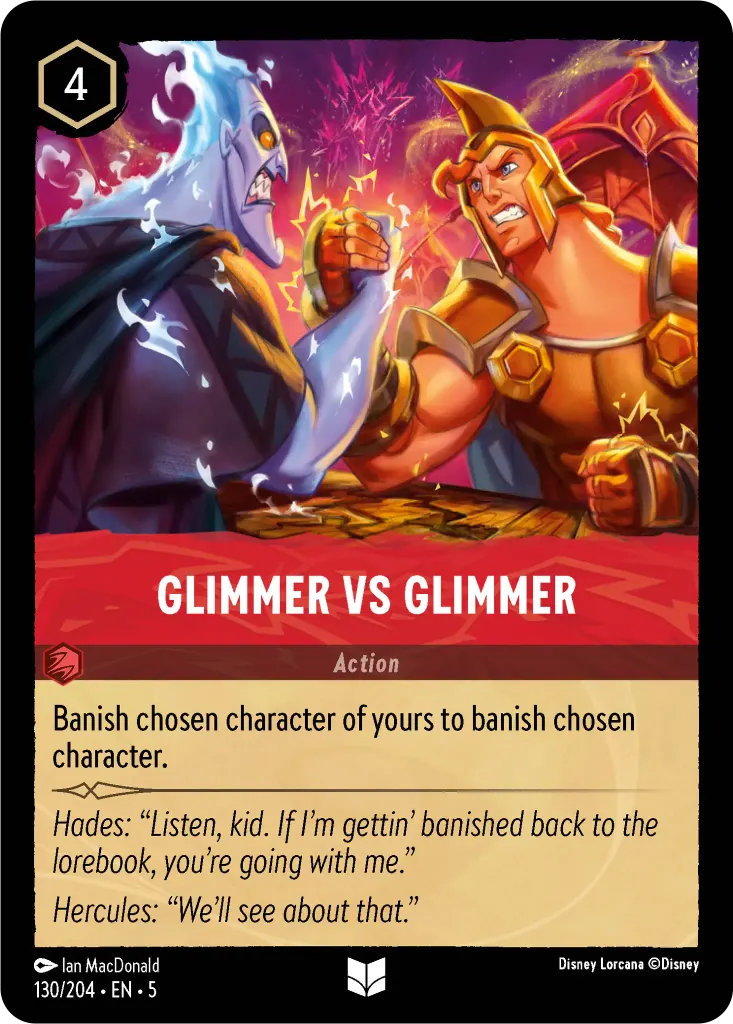 Glimmer VS Glimmer: Banish chosen character of yours to banish chosen character.