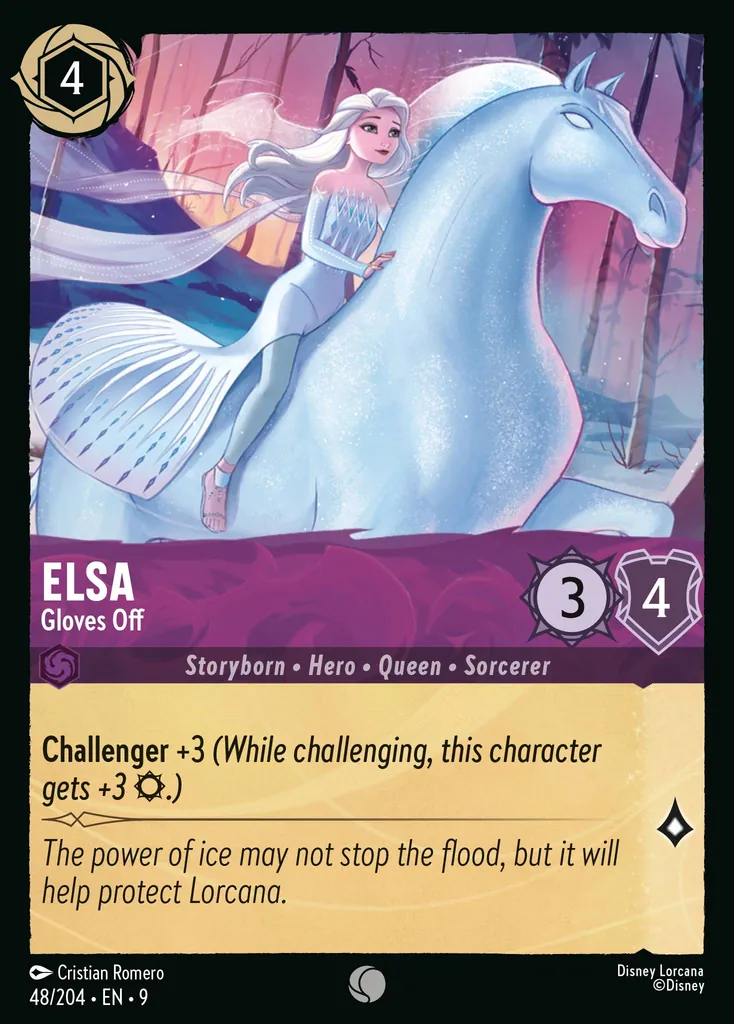 Elsa - Gloves Off: **Challenger** +3 _(While challenging, this character gets +3 {S})_