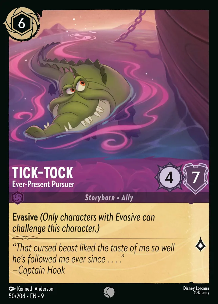 Tick-Tock - Ever-Present Pursuer: **Evasive** _(Only characters with Evasive can challenge this character.)_