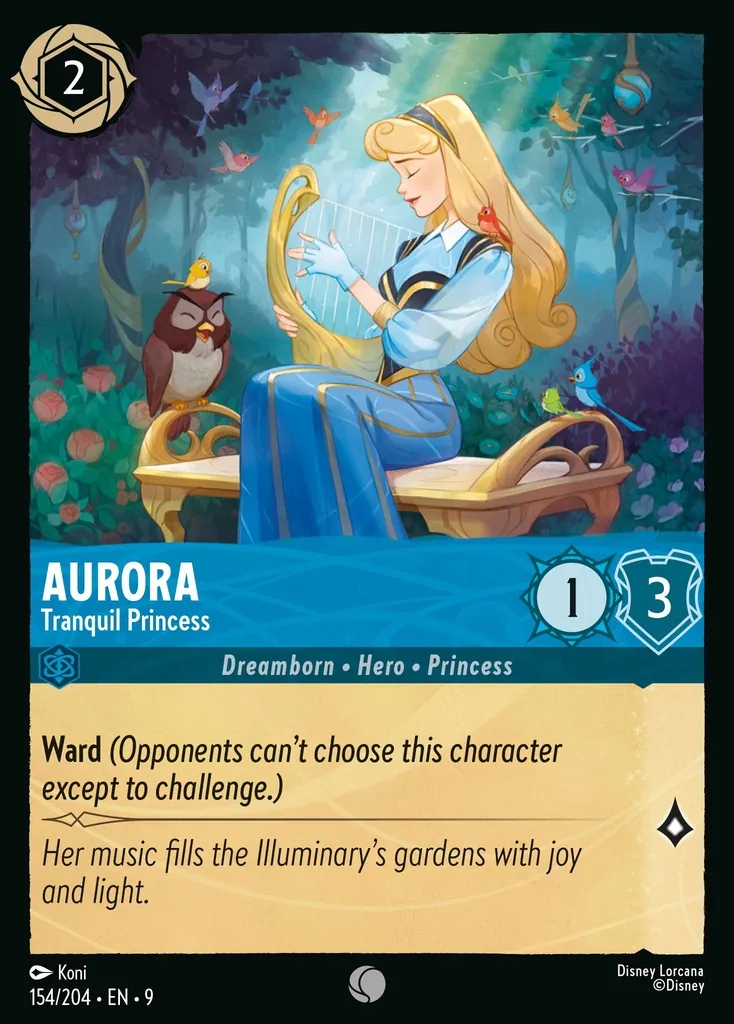 Aurora - Tranquil Princess: **Ward** _(Opponents can't choose this character except to challenge.)_