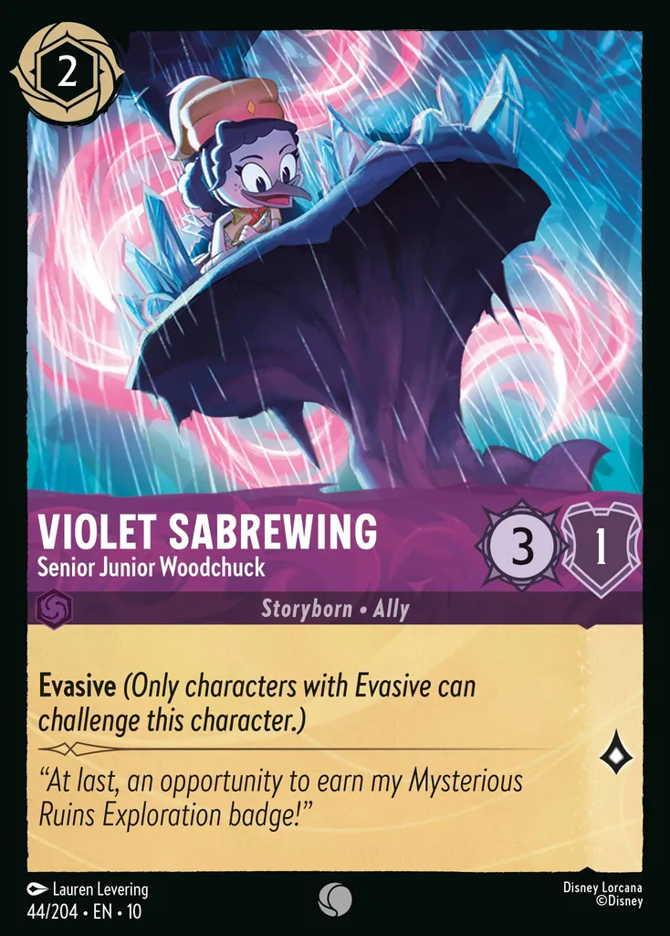 Violet Sabrewing - Senior Junior Woodchuck: Evasive (Only characters with Evasive can challenge this character.)